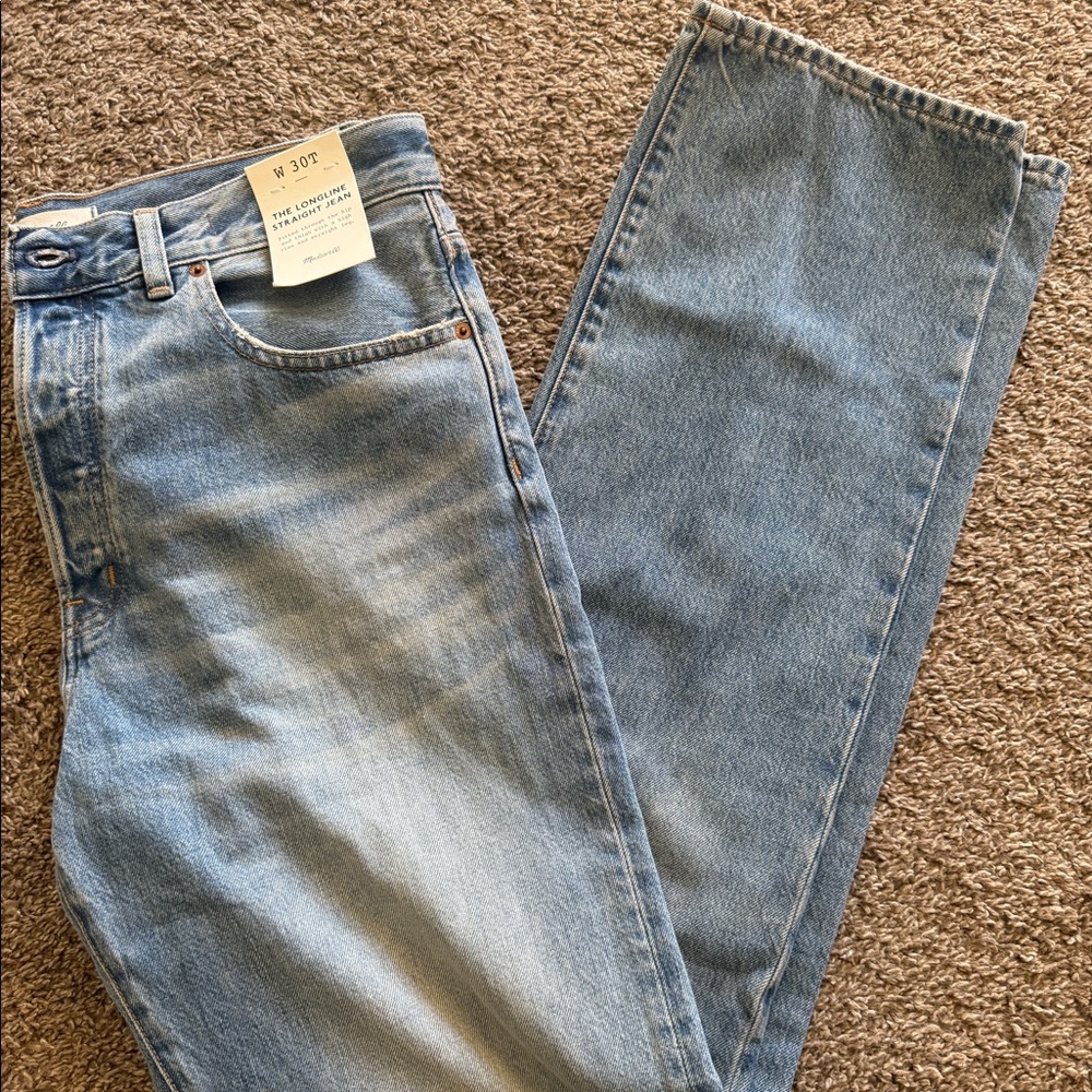 Madewell Jeans, New with tags, size 30 Tall.